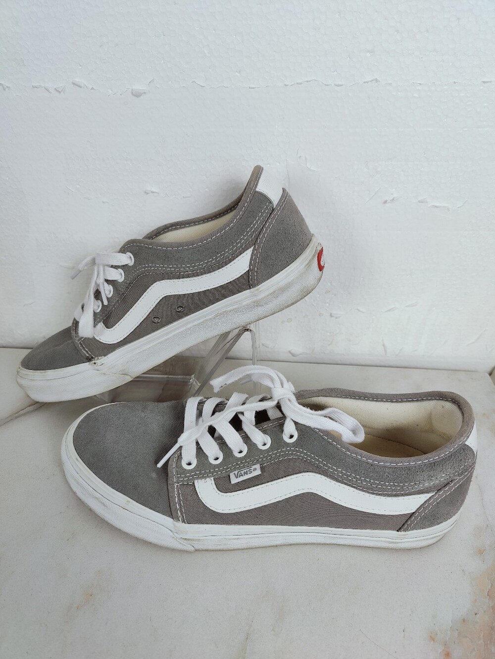Vans Men's Skate Chukka Low Sidestripe Grey Suede Sneakers, Sz 9.5